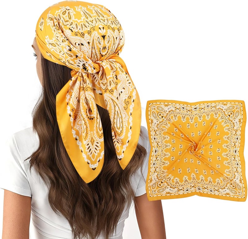 vimate Head Scarf for Women Hair 27'' Square Satin Silk Feeling Bnadana Neck Scarf Handbag Accessories Etc - Image 5